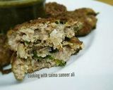 A picture of step 3 of Kachay qeemay k kabab.