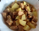 A picture of step 1 of Echor er Torkari or Echor er Dalna (Kathal ki Sabzi).