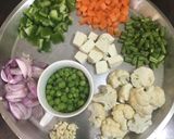 A picture of step 1 of Vegetable Pulao.