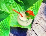 Hình bước làm 3 của món Sinh Tố Dâu Chuối🍓🍌