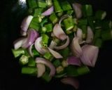 A picture of step 1 of LadyFinger Onion Fry Bhindi Do Pyaza.