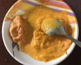 A picture of step 1 of Mustard and Broccoli Fish Curry.