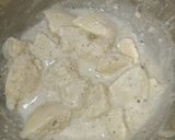 A picture of step 2 of Dahi Idli.