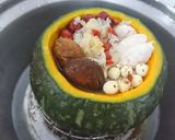 南瓜養食生雞肉盅的食譜步驟3照片