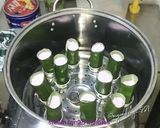 Foto langkah ke 4 dari resep Cara membuat kue putu ayu ubi ungu cetakan daun pisang, gampang dan ekonomis.