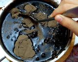 A picture of step 1 of Grass Jelly with Brown Sugar and Milk ❤ Yummy!!!.