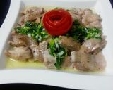 Hình bước làm 4 của món Đùi gà hấp mỡ hành