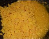 A picture of step 5 of Moong Dal Halwa Cigars dipped in Shaahi Rabdi.