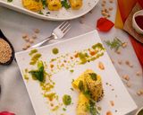 A picture of step 6 of Khandvi.