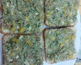 A picture of step 3 of Paneer veg cheese corn grilled sandwiches/ healthy breakfast.