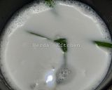 Foto langkah ke 2 dari resep Ketan Susu Keju dan Durian.