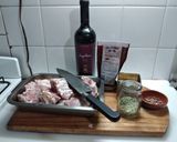Foto del paso 1 de la receta: Cordero al horno con barbacoa, especias y manteca...lento lento