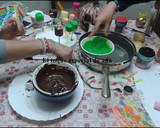 Foto del paso 1 de la receta: Tarta con cobertura de chocolate con pequeños Frankenstein