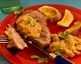 Foto del paso 20 de la receta: Mi bife de chorizo horneado en sidra, acompañado por su gravy y rodajas de manzana acaramelada