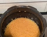 A picture of step 2 of Moong Dal with peas and cauliflower.