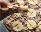 Foto langkah ke 5 dari resep Choco Banana Hazelnut Frozen Yogurt Barks.