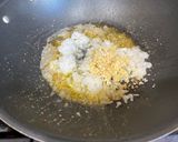 A picture of step 3 of Garlic Tomato Shrimp Pasta.