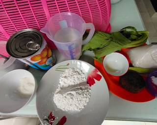 Cendol Sawi Hijau - Step 1