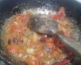 A picture of step 3 of Brinjal curry.