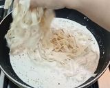 A picture of step 7 of Fettuccine Alfredo Pasta.