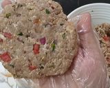 A picture of step 8 of Chapli kabab (Peshawari Kebab).