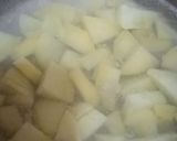A picture of step 1 of Khathiawari Choley chat.