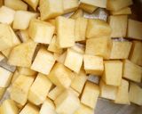 A picture of step 1 of Yam balls.