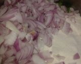 A picture of step 1 of Onion mong dal pakoda.