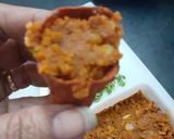 A picture of step 4 of Dabeli Cones.