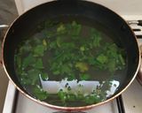 A picture of step 1 of Palak Paneer/ cottage cheese in spinach sauce.