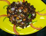 A picture of step 3 of Black chana salad.