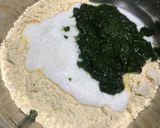 A picture of step 1 of Spinach Khaman Dhokla.