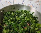 A picture of step 5 of Mix saag { Methi, Sarson, Suva, thom(spring onion green) }.