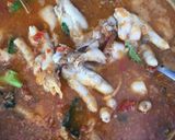 รูปขั้นตอนการทำที่ 5 ของ ขนมจีน น้ำยาป่าตีนไก่