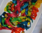 A picture of step 18 of Rainbow spaghetti/pasta#familyfriendly.