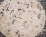 Foto del paso 2 de la receta: 🍝 Espaguetis bechamel de champiñones, bacon y maíz 🥓🌽