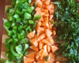 A picture of step 1 of Vegetable rice.