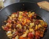 A picture of step 3 of Shakshouka.