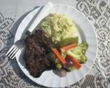 Foto del paso 4 de la receta: Asada y puré de papas....🇸🇻
