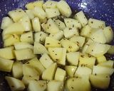A picture of step 2 of Batata Nu Shaak (Gujarati Style Potato Sabzi).