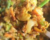 A picture of step 3 of Soya granules bhurji.