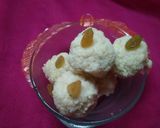 A picture of step 5 of Paneer coconut laddus.
