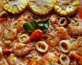 Foto langkah ke 5 dari resep Udang Cumi Saus Padang.