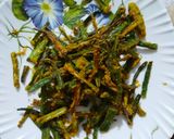 A picture of step 6 of Crispy (Bhindi)Okra.