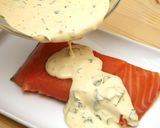 Majonézes-mustáros grillezett lazac recept fázis 4 fotója
