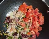 A picture of step 5 of Chettinad mushroom fry.