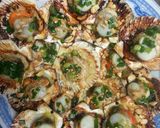 Hình bước làm 4 của món Sò điệp trắng nướng mỡ hành