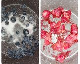 A picture of step 2 of Double berry cheesecake (raspberry+blueberry).