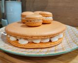 Une image de l'étape 8 de Macaron géant #dessert de #février.
