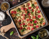 A picture of step 6 of Tomato and basil focaccia bread.